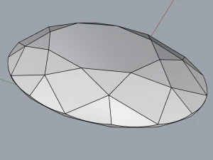 diamond oval different sizes 3D Model