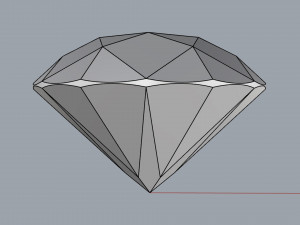diamond oval different sizes 3D Model