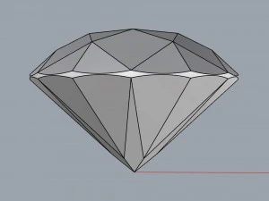 diamond oval different sizes 3D Model