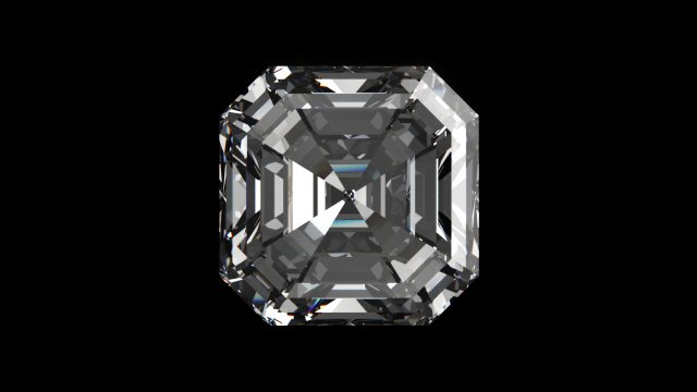 diamond asscher Model 3D .c4d .max .obj .3ds .fbx .stl .blend 