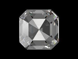 diamond asscher different sizes Modello 3D