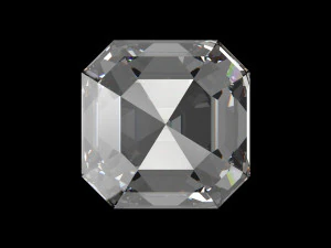 diamond asscher different sizes 3D Model