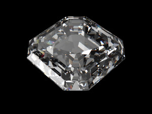 diamond asscher different sizes Modello 3D