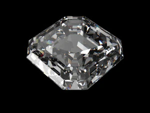 diamond asscher different sizes 3D Model