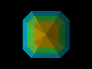 diamond asscher different sizes 3D Model