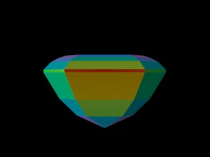 diamond asscher different sizes 3D Model