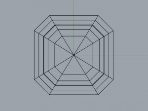 diamond asscher different sizes Modello 3D