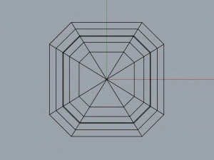 diamond asscher different sizes 3D Model