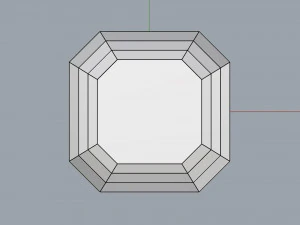 diamond asscher different sizes 3D Model