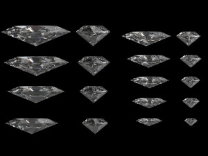 diamond marquise different sizes 3D Модель