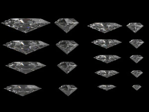 diamond marquise different sizes 3D Model