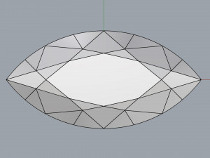 diamond marquise different sizes 3D Модель