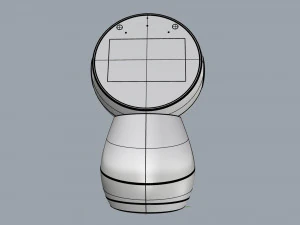 robot jibo grigio scuro Modello 3D