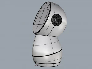 robot jibo grigio scuro Modello 3D