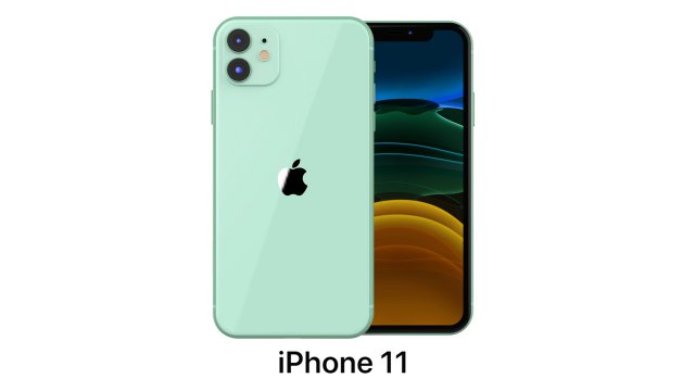 apple iphone 11 green 3D Модель .c4d .max .obj .3ds .fbx .stl .blend 