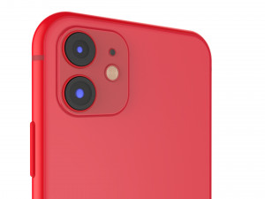 apple iphone 11 red 3D 모델