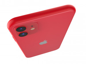 apple iphone 11 red 3D 모델