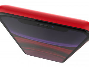 apple iphone 11 red 3D 모델
