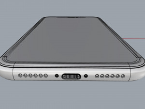 apple iphone 11 red 3D 모델