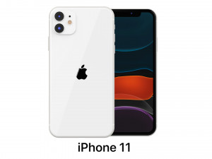 apple iphone 11 white Modèle 3D