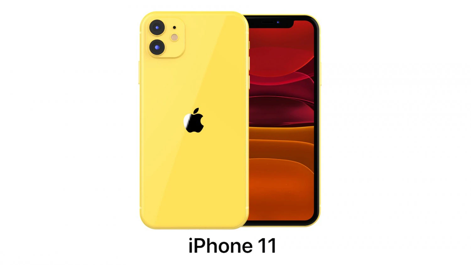 apple iphone 11 yellow 3D Model .c4d .max .obj .3ds .fbx .stl .blend