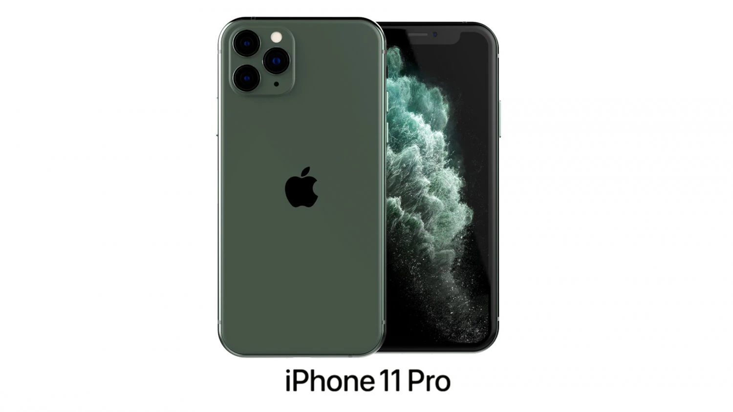 apple iphone 11 pro midnight green 3D Model .c4d .max .obj .3ds .fbx .stl .blend