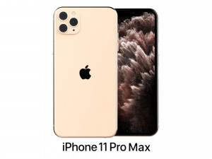 apple iphone 11 pro max gold 3Dモデル