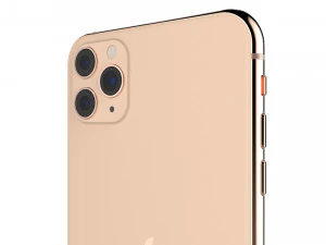 apple iphone 11 pro max gold 3D Model