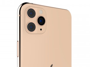 apple iphone 11 pro max gold 3D 모델