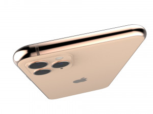 apple iphone 11 pro max gold 3D 모델
