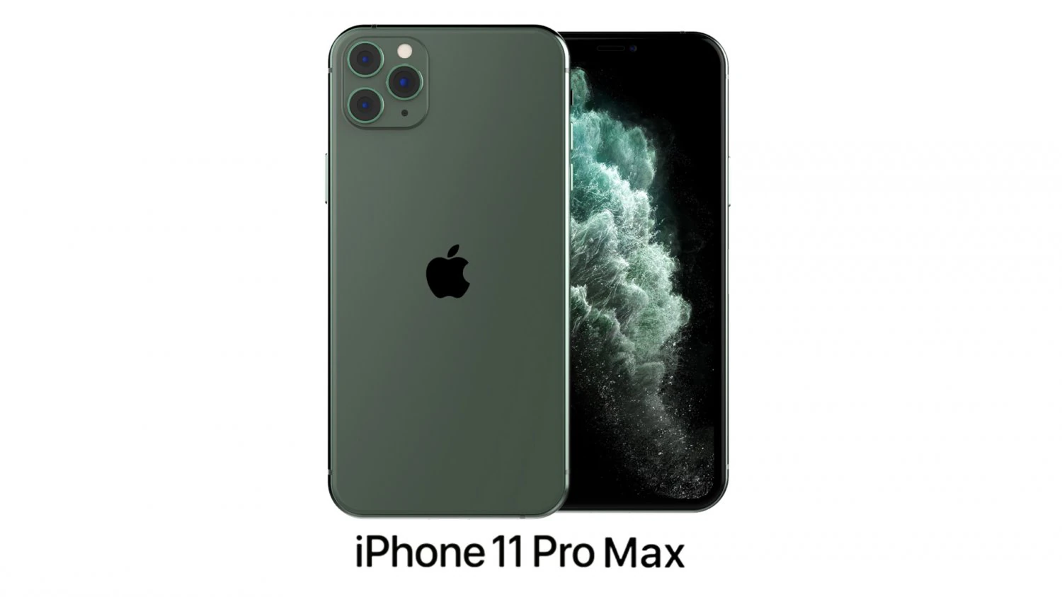 apple iphone 11 pro max midnight green 3D Model .c4d .max .obj .3ds .fbx .stl .blend 