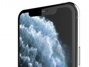 apple iphone 11 pro max silver Modelo 3D