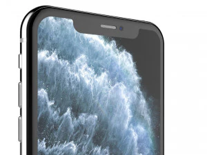 apple iphone 11 pro max silver 3D Model