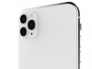 apple iphone 11 pro max silver Modelo 3D