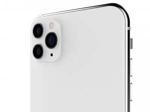 apple iphone 11 pro max silver 3D Model