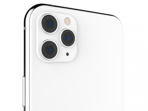 apple iphone 11 pro max silver Modelo 3D