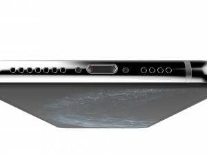 apple iphone 11 pro max silver Modelo 3D
