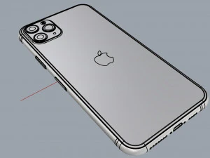 apple iphone 11 pro max silver 3D Model