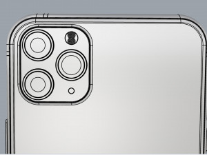 apple iphone 11 pro max silver Modelo 3D