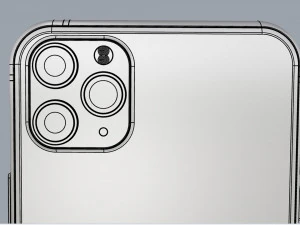apple iphone 11 pro max silver 3D Model