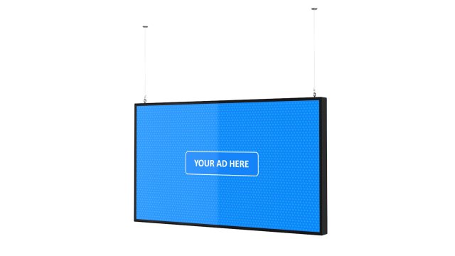 digital panel horizontal 49 inch 3D Model .c4d .max .obj .3ds .fbx .stl .blend 