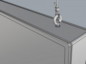 digital panel horizontal 49 inch 3D Model