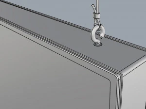 digital panel horizontal 55 inch 3D Model