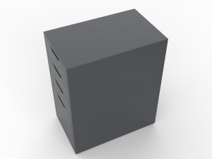ikea alex drawer unit gray with 4 drawers Modelo 3D