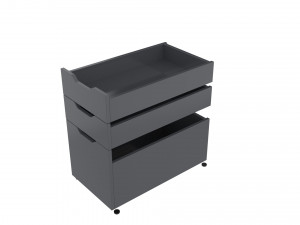 ikea alex drawer unit gray with 4 drawers Modelo 3D