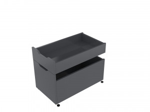 ikea alex drawer unit gray with 4 drawers Modelo 3D