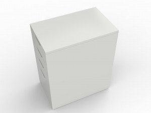 ikea alex drawer unit white with 4 drawers 3D Model