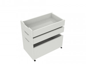 ikea alex drawer unit white with 4 drawers 3D Model