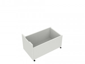 ikea alex drawer unit white with 4 drawers 3D Model