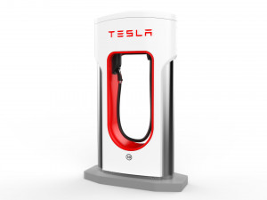 tesla electric vehicle charging station 3D मॉडल